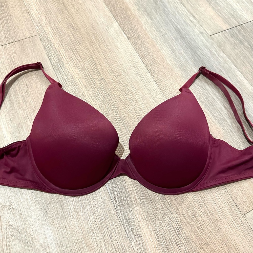 Burgundy Victoria’s Secret PINK Push-Up Bra